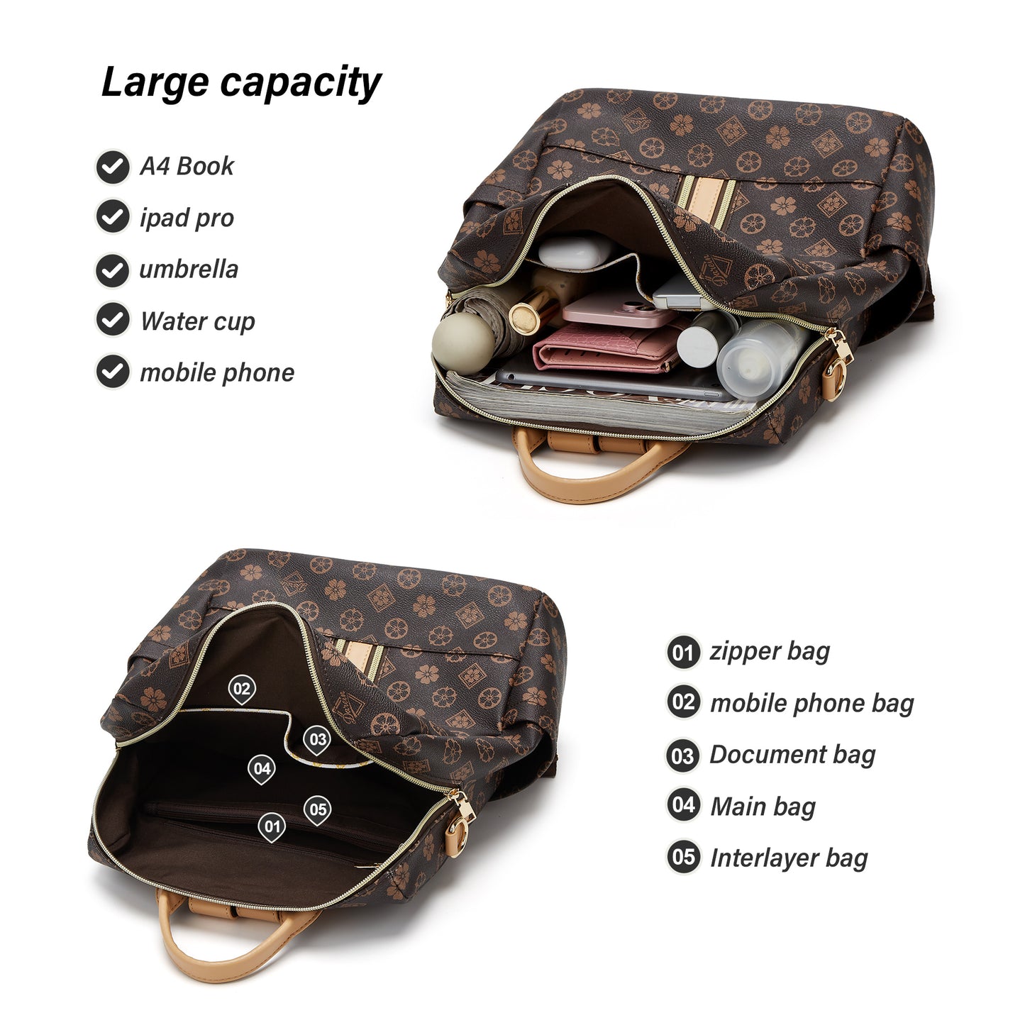 Darein Backpack Purse for Women Teacher Bag Womens Backpacks Leather Travel Backpack Fashion