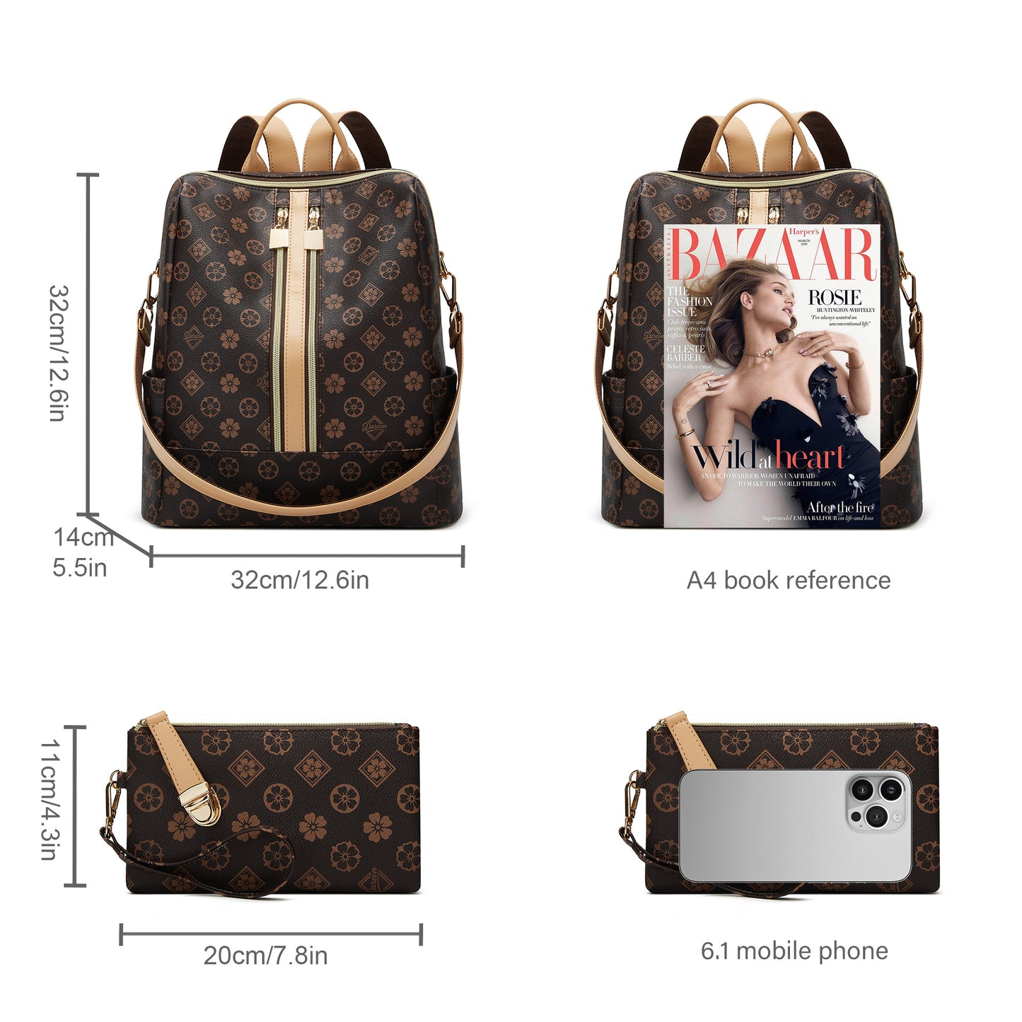 Darein Backpack Purse for Women Teacher Bag Womens Backpacks Leather Travel Backpack Fashion